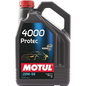 Motul 4000 Protec 20W-50  API SL Mineral Engine Oil (3L)