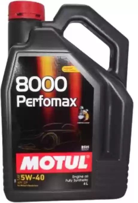 Motul 8000 Perfomax 5W-40- 4L|Fully Synthetic|Maximum Performance|Suitable for Petrol, Diesel & CNG Cars