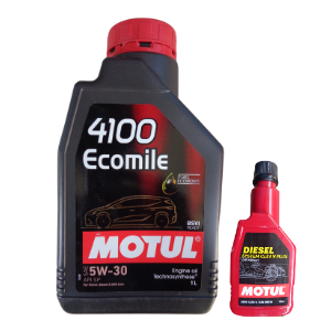 Motul 4100 ECOMILE 5W-30 (1L) & DIESEL System Cleaner 200ML Combo