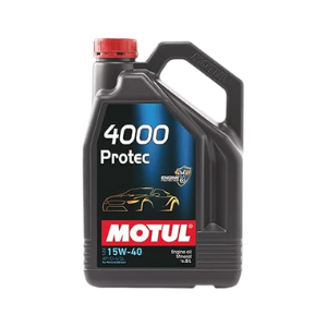 Motul 4000 PROTEC  15W-40 API SL Mineral Engine Oil for Diesel and Petrol Cars (5 L)