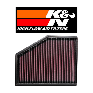 K&N High-Flow Lifetime Engine Air Filter: Compatible with BMW X3 (G01) 2018 Onwards