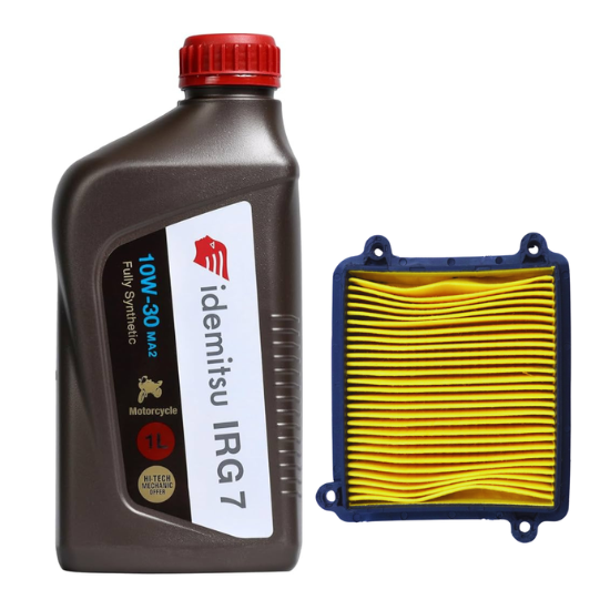 Idemitsu IRG7 10W-30 MA2 Fully Synthetic Petrol Engine oil (1L Bottle Pack of 1) With Air Filter For CBX