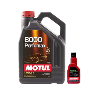 Motul 8000 PERFOMAX 0W-20 (3.5L) & Petrol System Cleaner 200ml