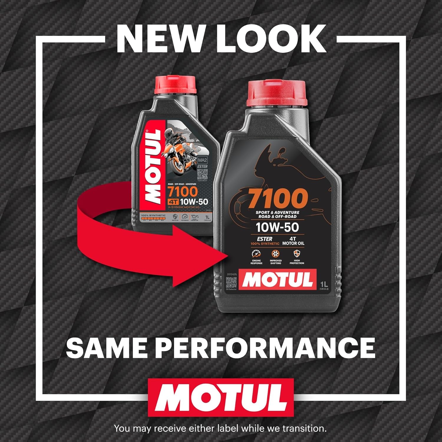 Motul 7100 4T 10W50 API SN Fully Synthetic Engine Oil for Bikes 1L