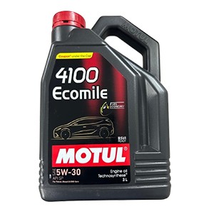 Motul 4100 EcoMile 5W-30 (3L) API SP Technosynthese Engine Oil for Petrol, Diesel & CNG Cars