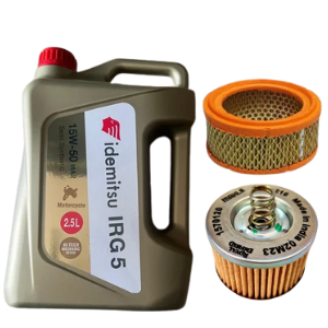 IRG5 15W-50 MA2  Engine Oil For Bullet 2.5L With 350cc BS6 Oil Filter & Air Filter Combo