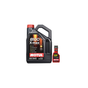 Motul 8100 X-max 0W40 4L Synthetic Engine Oil + 250ml Engine Flush Combo