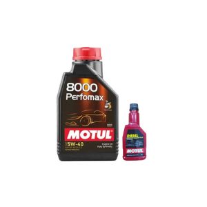 Motul 8000 PERFOMAX 5W-40 Oil 1L & Diesel System Cleaner 200ML Combo